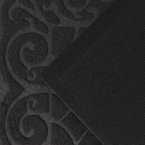 Коврик влаговпитывающий придверный без окантовки «Восточная сказка», 40x60 см, цвет серый