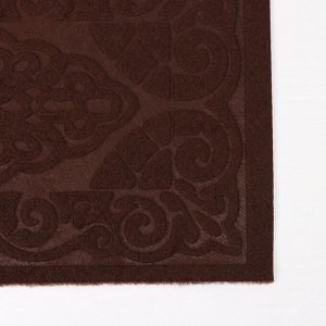 Коврик придверный Доляна «Восточная сказка», без окантовки, 40×60 см, цвет коричневый.