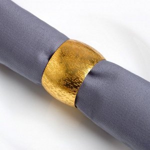 Набор салфеток с декоративными кольцами Grey pleasure, 40x40 см - 4 шт., 100% хлопок, саржа 190 г/м²