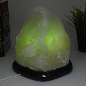 Солевая лампа "Скала" 170*170*240мм 5-6кг, свечение зеленое.