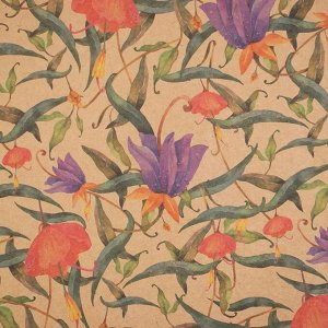 Бумага упаковочная крафтовая «Цветочный сад», 50 x 70 см