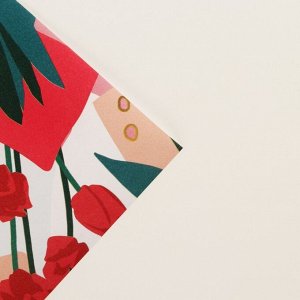 Бумага упаковочная крафтовая «Тюльпаны», 70 x 100 см