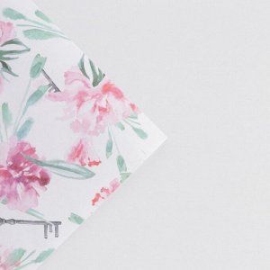 Бумага упаковочная крафтовая «Акварельные цветы», 50 x 70 см