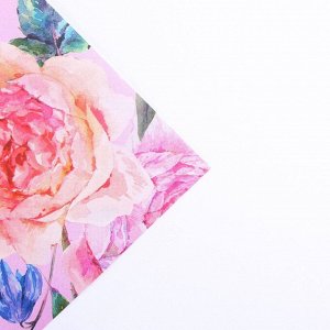 Бумага упаковочная крафтовая «Цветы на 8 марта», 70 x 100 см