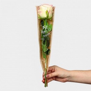 Пакет для цветов «Be happy everyday», 12.5 х 4 х 45 см