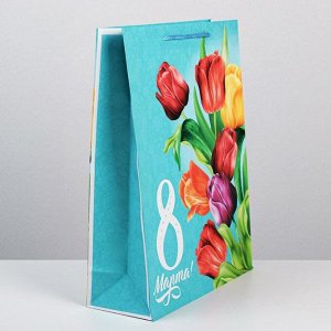 Пакет ламинированный вертикальный «Тюльпаны», L 31 ? 40 ? 11.5 см