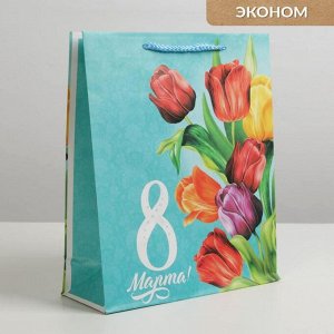 Пакет ламинированный вертикальный «Тюльпаны», ML 23 ? 27 ? 8 см