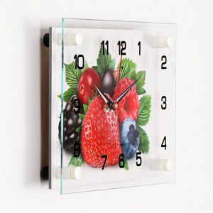 Часы настенные, серия: Кухня, "Ягоды", 20х26 см