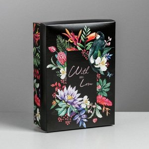Коробка складная «Цветочный сад», 21 x 15 x 7 см