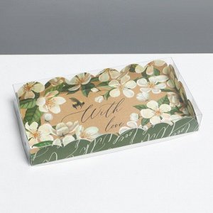 Коробка для кондитерских изделий с PVC крышкой «Пчёлка», 10,5 ? 21 ? 3 см
