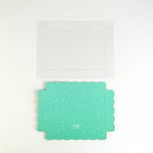 Коробка для кондитерских изделий с PVC крышкой «Живи ярко», 22 x 15 x 3 см
