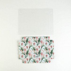 Коробка для кондитерских изделий с PVC крышкой «Make your life sweet», 22 x 15 x 3 см