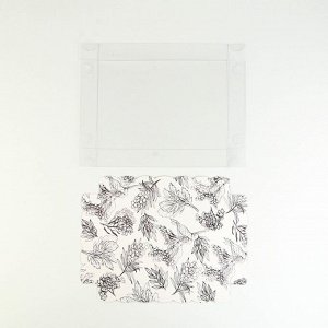 Коробка для кондитерских изделий с PVC крышкой «Грозди», 22 x 15 x 3 см