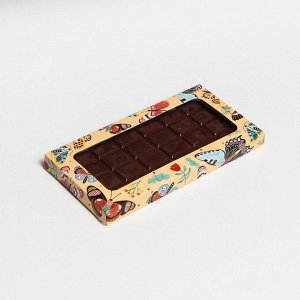 Дарите Счастье Коробка для шоколада «Ты совершенна», с окном, 17,3 x 8,8 x 1,5 см
