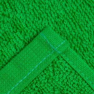 Полотенце махровое "Этель" 30х30 см, цвет ярко-зелёный, 100% хлопок, 340 г/м2