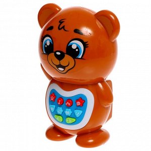 Музыкальная игрушка «Любимый дружок: Мишка», звук, свет, цвет коричневый