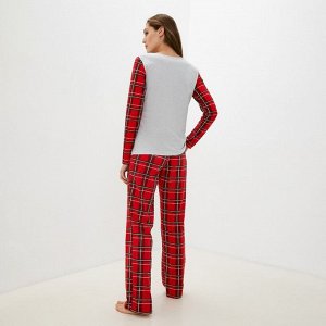 Пижама новогодняя женская KAFTAN &quot;X-mas&quot;, цвет белый/красный, размер 48-50