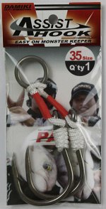 Ассист-хук Damiki Double Hook №35 (1шт, black nikel)
