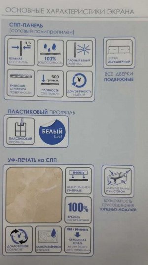 Экран под ванну  1,5м Бежевые камушки