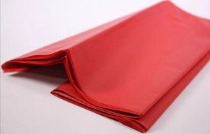Бумага тишью 10 листов 50х66 см, красная, упаковочная, подарочная, для творчества