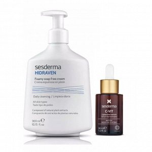 Сесдерма Набор бестселлеров Sesderma: сыворотка 30 мл + крем-пенка 300 мл (Sesderma, C-Vit)