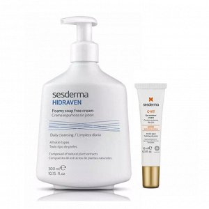 Сесдерма Набор с витамином С: крем для век 15 мл + крем-пенка 300 мл (Sesderma, C-Vit)