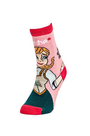 DEFACTO Комплект из 2 хлопковых длинных носков Frozen для девочек