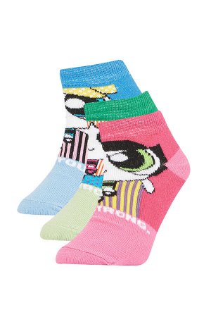 Комплект из 3 хлопковых носков PowerPuff для девочек для девочек