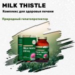 Здоровье и детокс печени &quot;MILK THISTLE&quot;. Природный гепатопротектор. 60 таб.