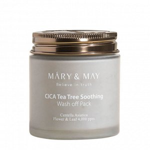 Mary&May Глиняная маска для чувствительной кожи CICA TeaTree Soothing Wash off Pack