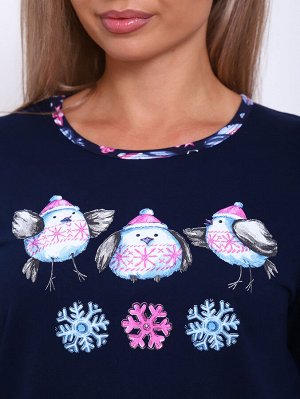 Комплект женский Птички (синий)