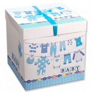 Коробка подарочная, средняя - Принт на рождение малыша