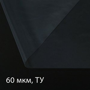 Плёнка полиэтиленовая прозрачная, рукав (1.5 x 2 м), толщина 60 мкм, 10 x 3 м, Эконом 50%