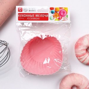 Форма для выпечки силиконовая «Риб», 10,5?6 см, цвет розовый
