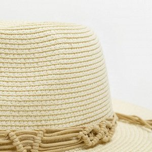 Шляпа женская MINAKU цвет молочный, р-р 56-58