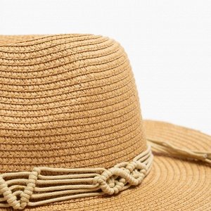 Шляпа женская MINAKU цвет бежевый, р-р 56-58