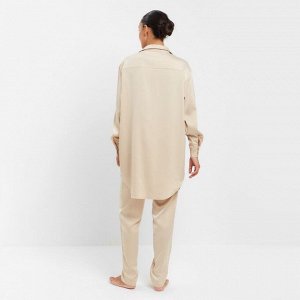 Комплект (сорочка, брюки) женский MINAKU: Light touch цвет бежевый, р-р 52