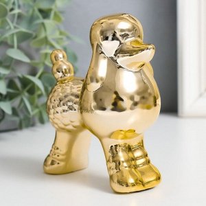 Сувенир керамика "Пудель" золото 5х10х10,7 см