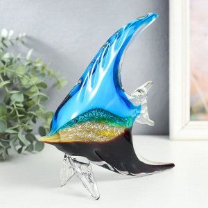 Сувенир стекло "Рыбка тропическая" под муранское стекло 21х7х24 см