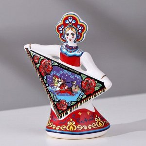 Сувенир кукла "С платком", 12 см, керамика