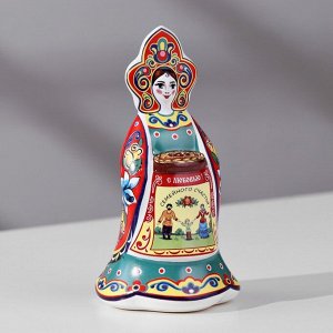 Сувенир кукла "С караваем", 12 см, керамика