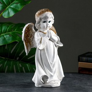 Фигура "Ангел в молитве" белое золото