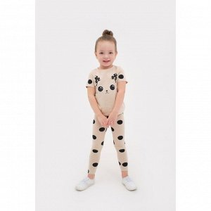 Футболка для девочки KAFTAN "Kitten" 34 (122-128), бежевый