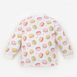 Кофточка для девочки «Macaron», цвет белый/розовый, рост 62 см