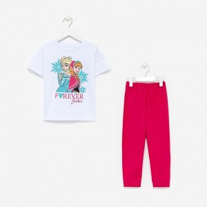 Комплект для девочки (футболка, брюки) «Холодное сердце», Disney, рост 98-104 (30)