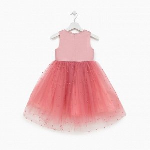 Платье детское с бусинками KAFTAN, 30 (98-104 см), розовый