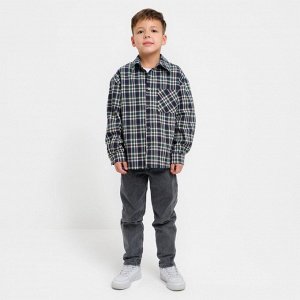 Рубашка для мальчика в клетку KAFTAN, 32 (110-116 см)