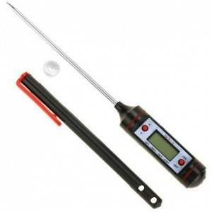 Термометр-щуп электронный, для блюд -50+300С, длина щупа - 10,5см, с защитным колпачком для щупа, в блистере (Китай)
