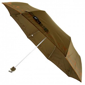 Зонт механический "Моно" "Бантик" плащевка, 8 лучей, д/купола 98см, 3 сложения, 25см в сложенном виде, обрезиненная ручка, охра, 200гр (Китай)