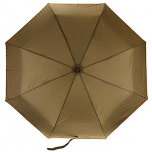 Зонт механический "Моно" "Бантик" плащевка, 8 лучей, д/купола 98см, 3 сложения, 25см в сложенном виде, обрезиненная ручка, охра, 200гр (Китай)